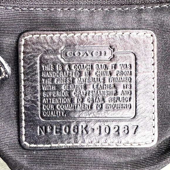 COACH Hampton 10287 Black Signature Multi Textures Mini Shoulder Bag Very Rare - Picture 8 of 9